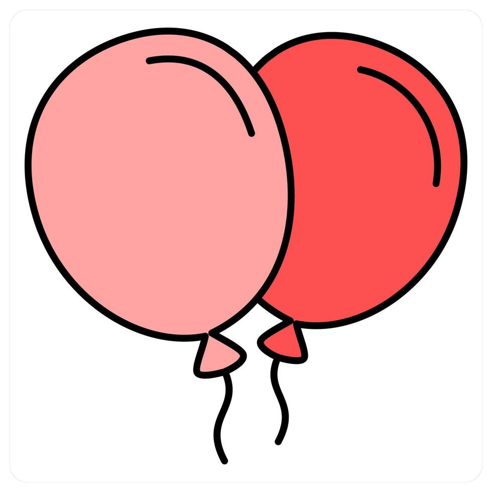 Balloons and enjoy icon concept vector