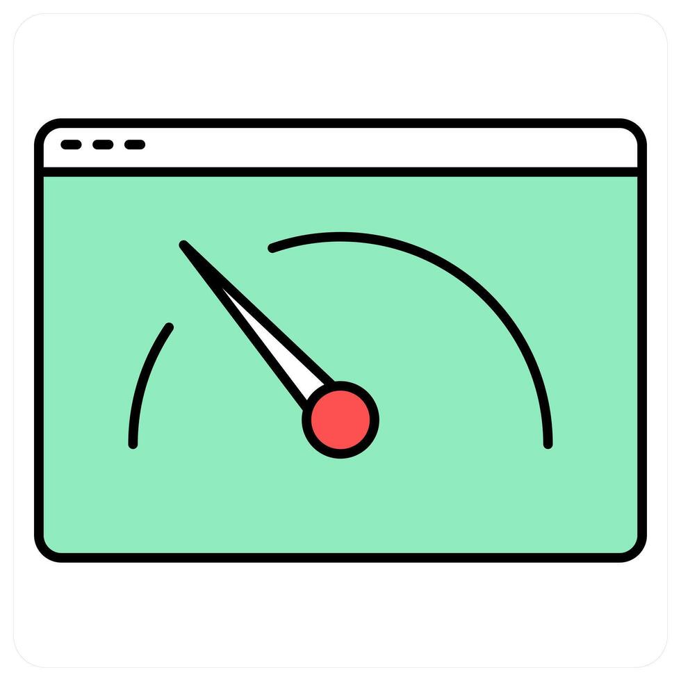 Speedometer and dashboard icon concept vector