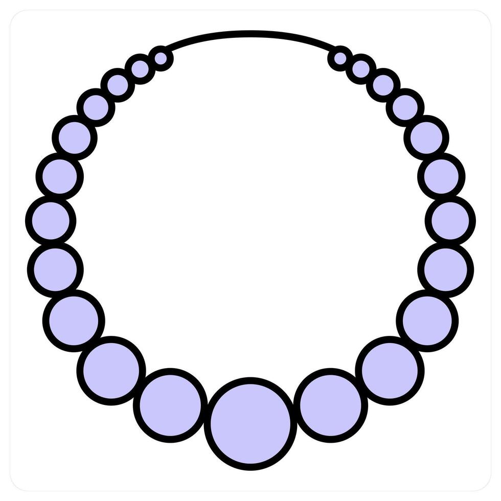 Necklace and heart icon concept vector