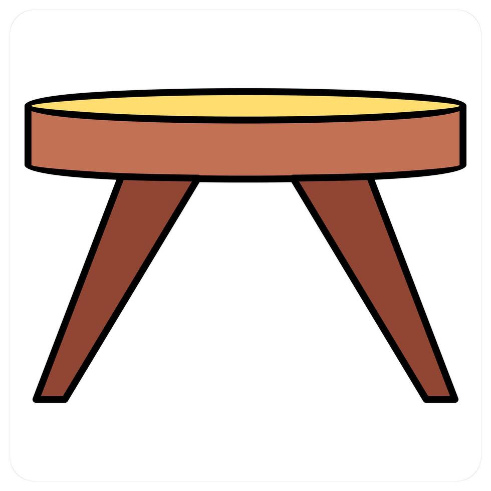 Table and round icon concept vector
