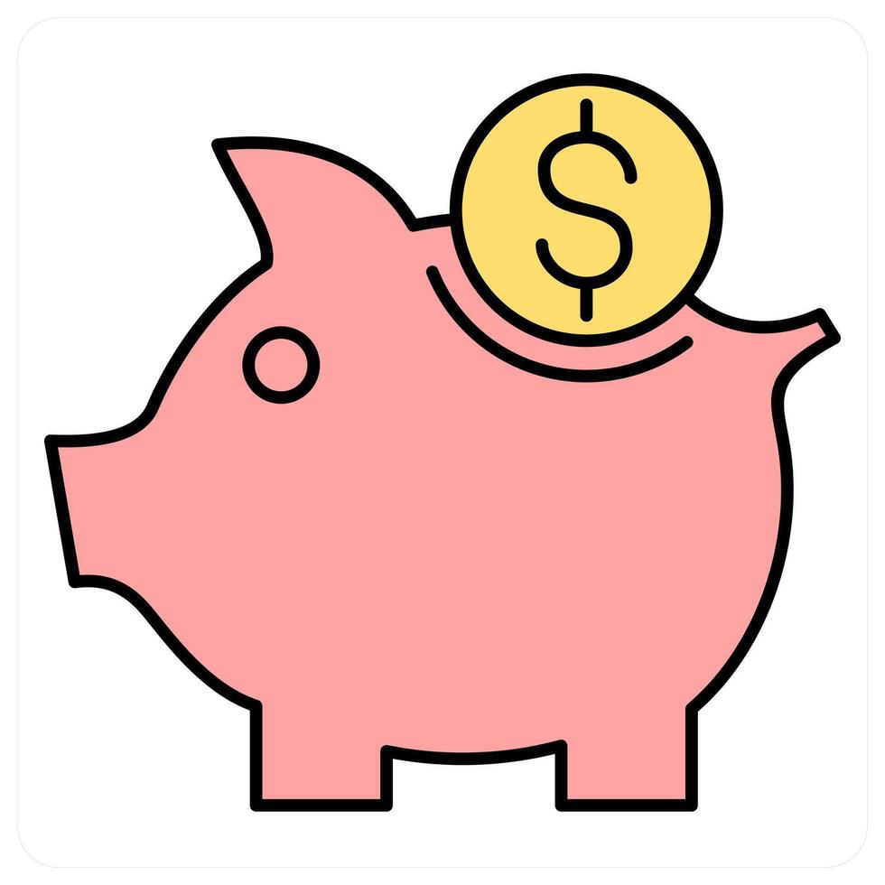 Money Savings and earnings icon concept vector