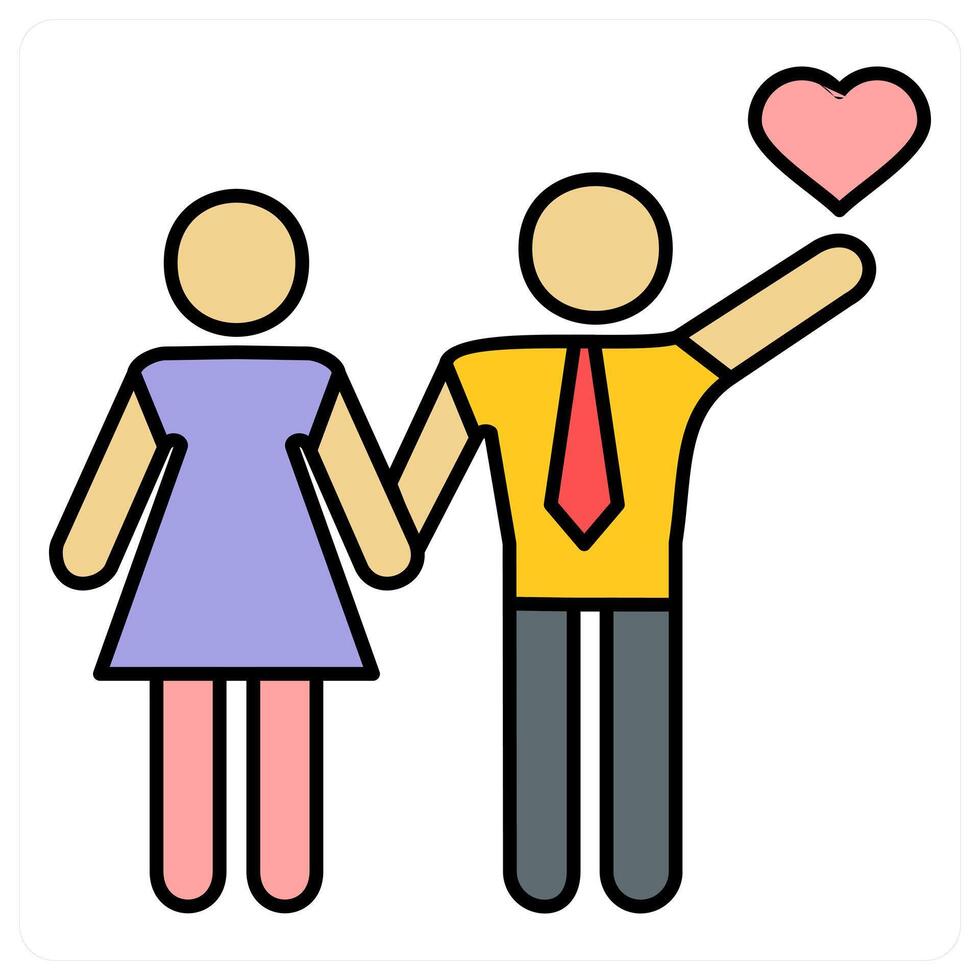 Couples and together icon concept vector