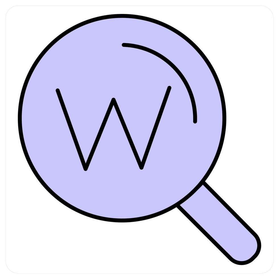 Search and find icon concept vector