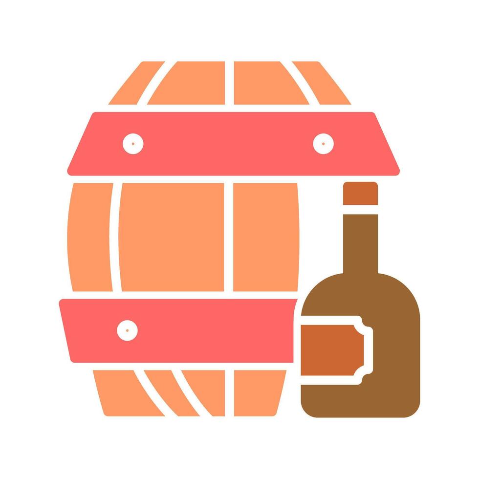Wine Barrel Icon Design vector