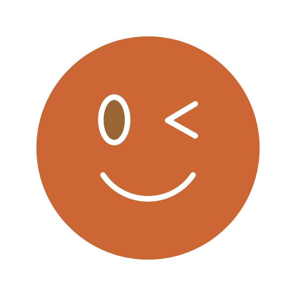 Winking Face Icon Design vector