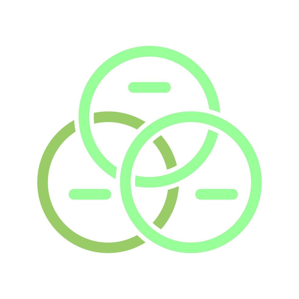 Venn Diagram Icon Design vector