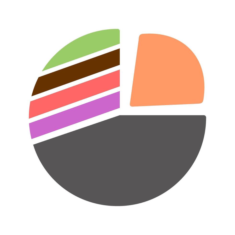 Pie Chart Icon Design vector