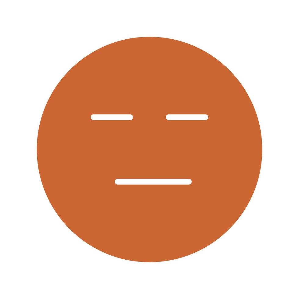 Neutral Face Icon Design vector