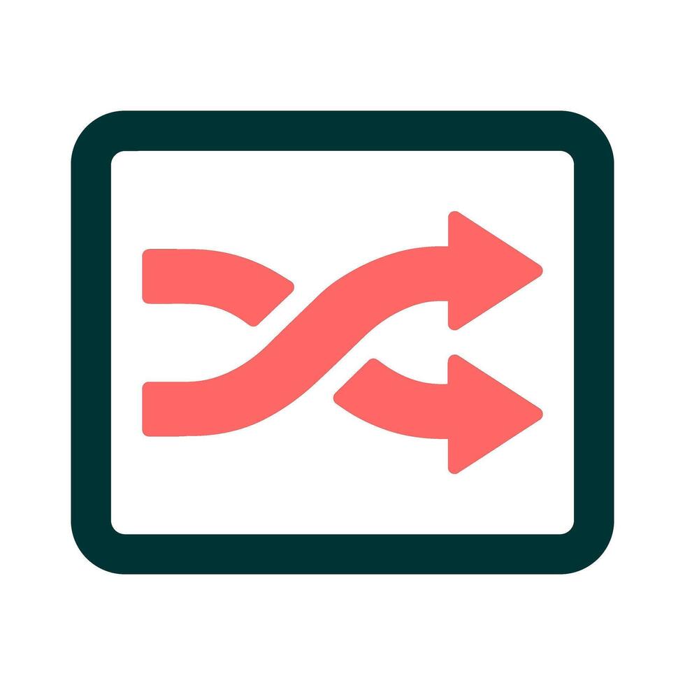 Shuffle Tracks Button Icon Design vector