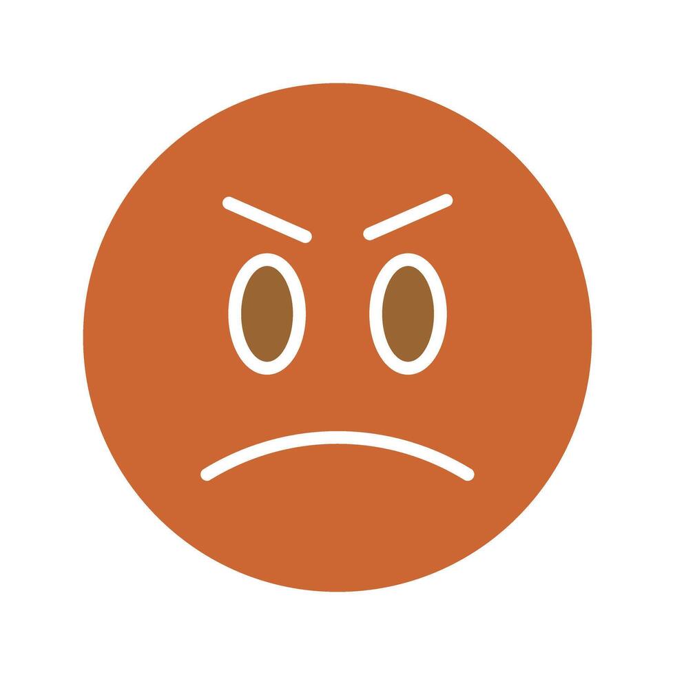 Angry Face Icon Design vector