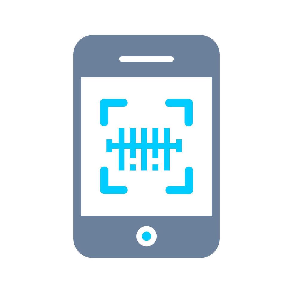 Mobile Scanning Icon Design vector