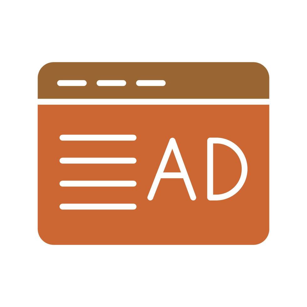 Ad Placement Icon Design vector