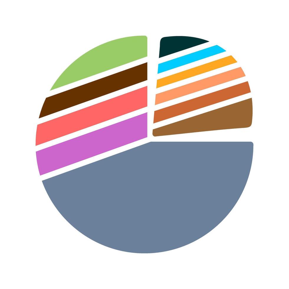 Pie Chart Icon Design vector
