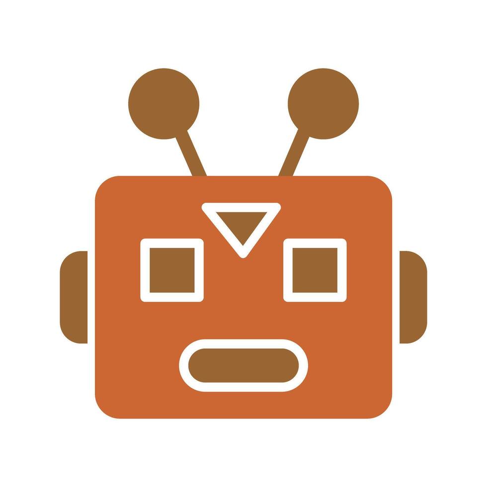Robot Face Icon Design vector