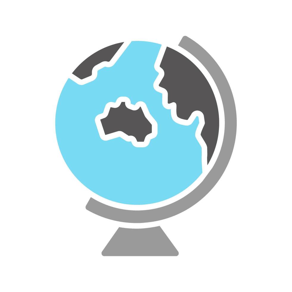 Earth Globe Asia Australia Icon Design vector