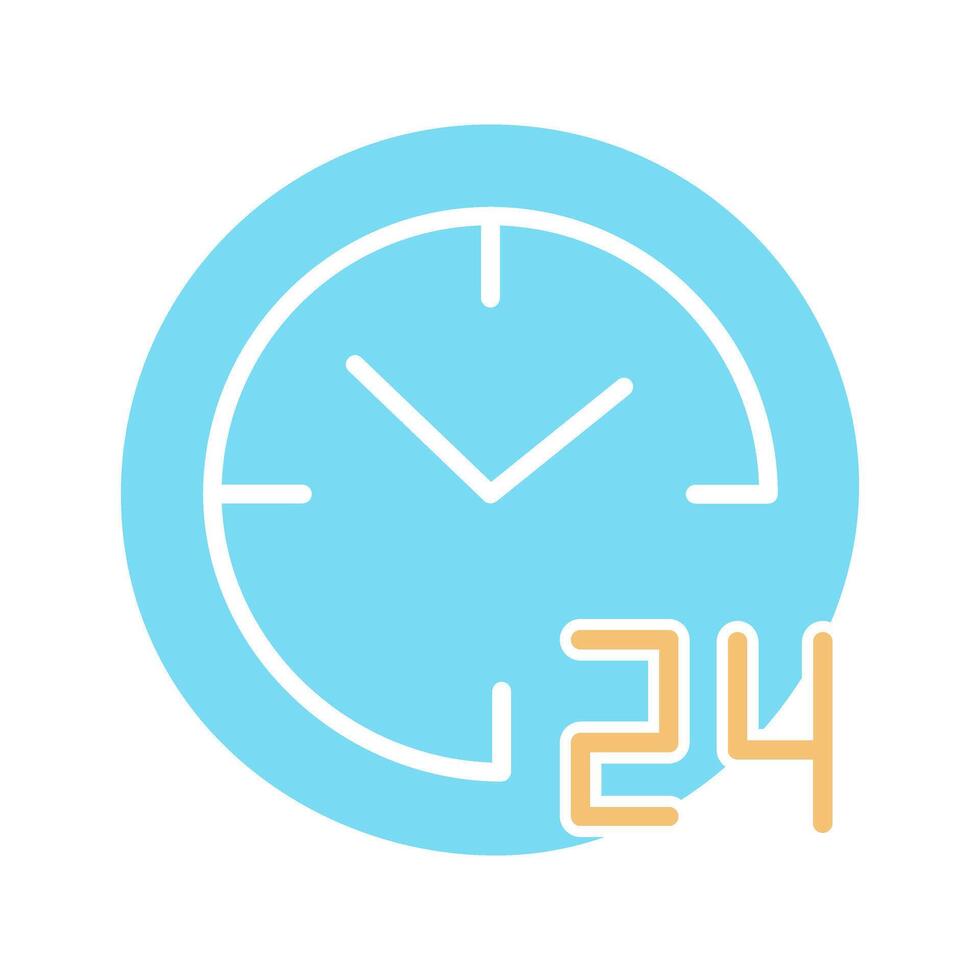 24 Hours Icon Design vector
