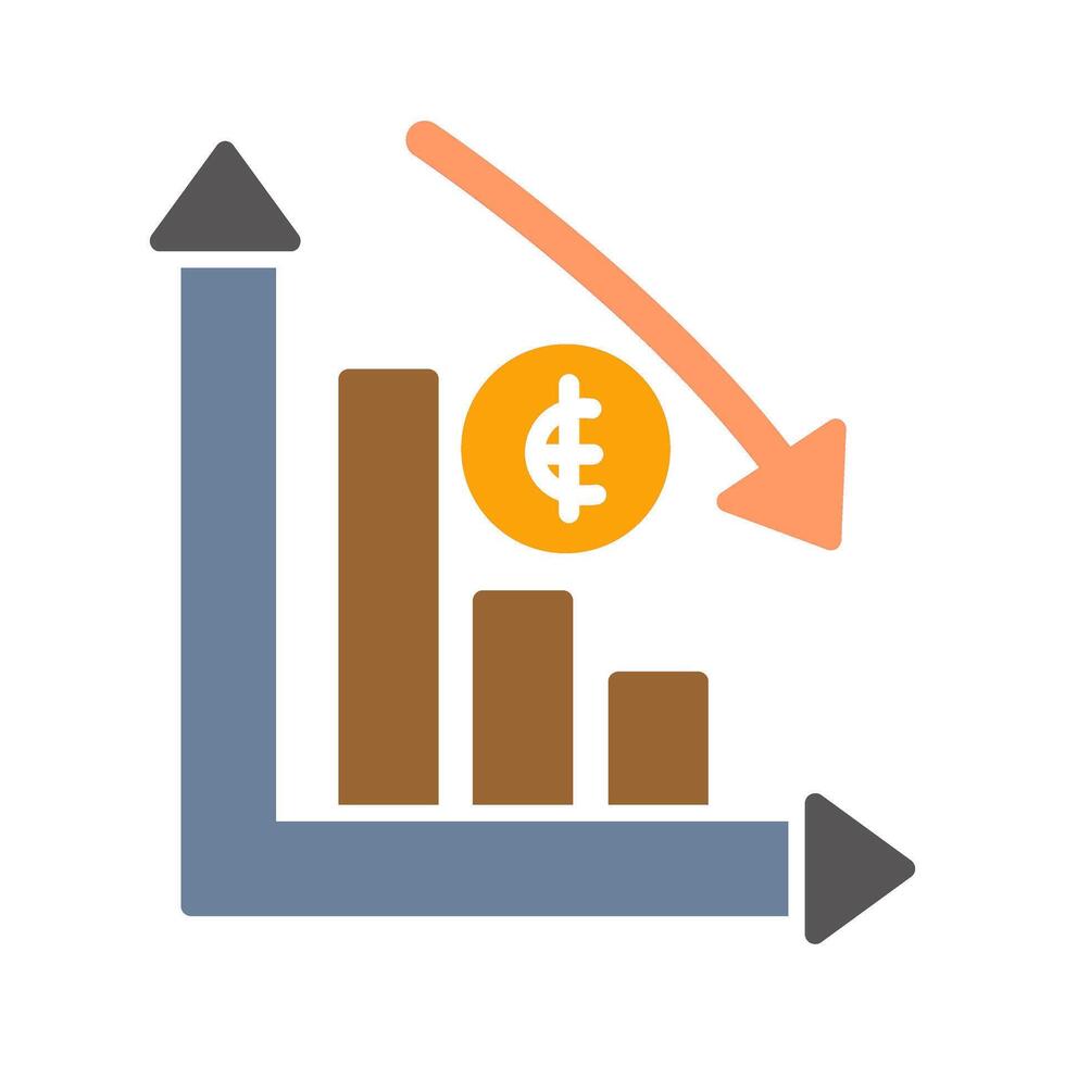 Money Down Icon Design vector