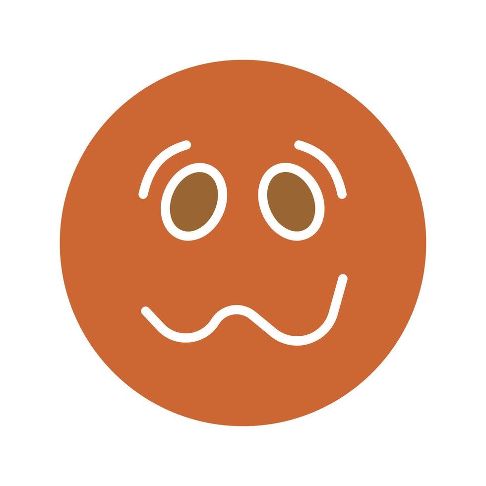 Woozy Face Icon Design vector