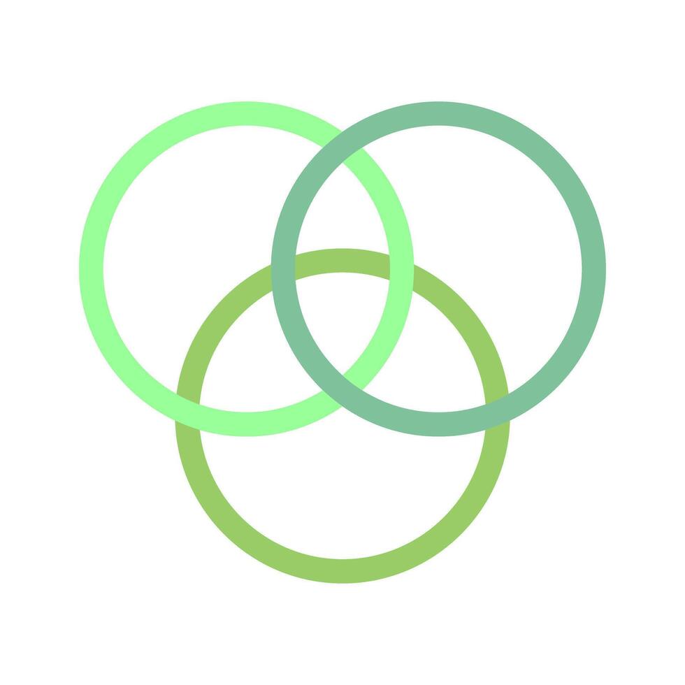 Venn Diagram Icon Design vector
