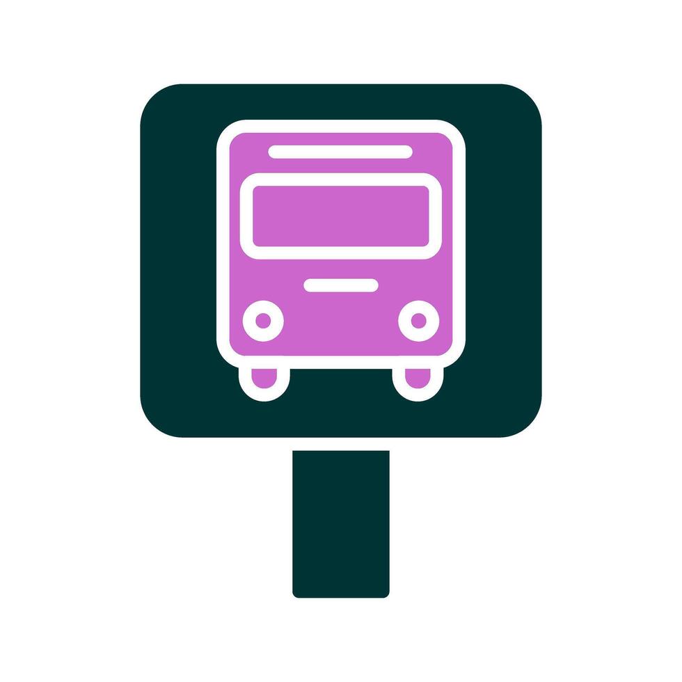 Bus Stop Icon Design vector