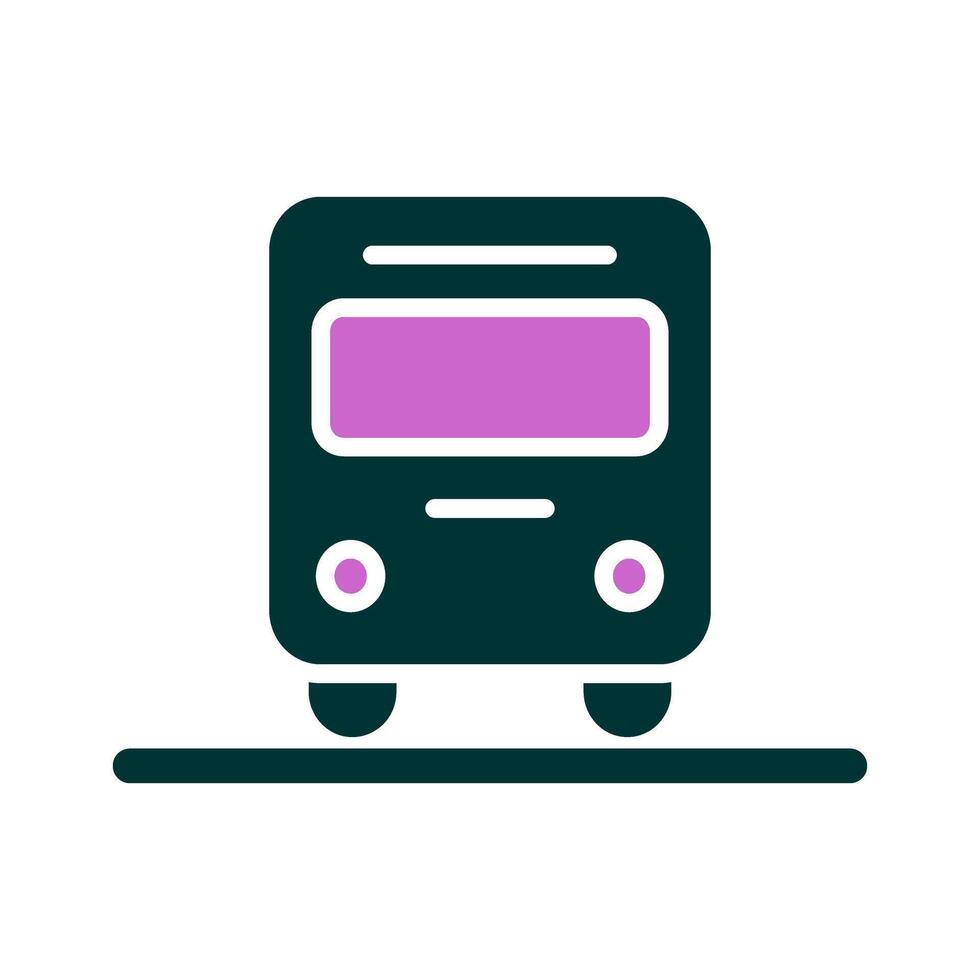 Oncoming Bus Icon Design vector