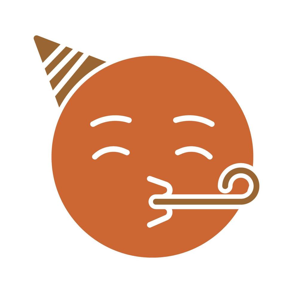 Partying Face Icon Design vector