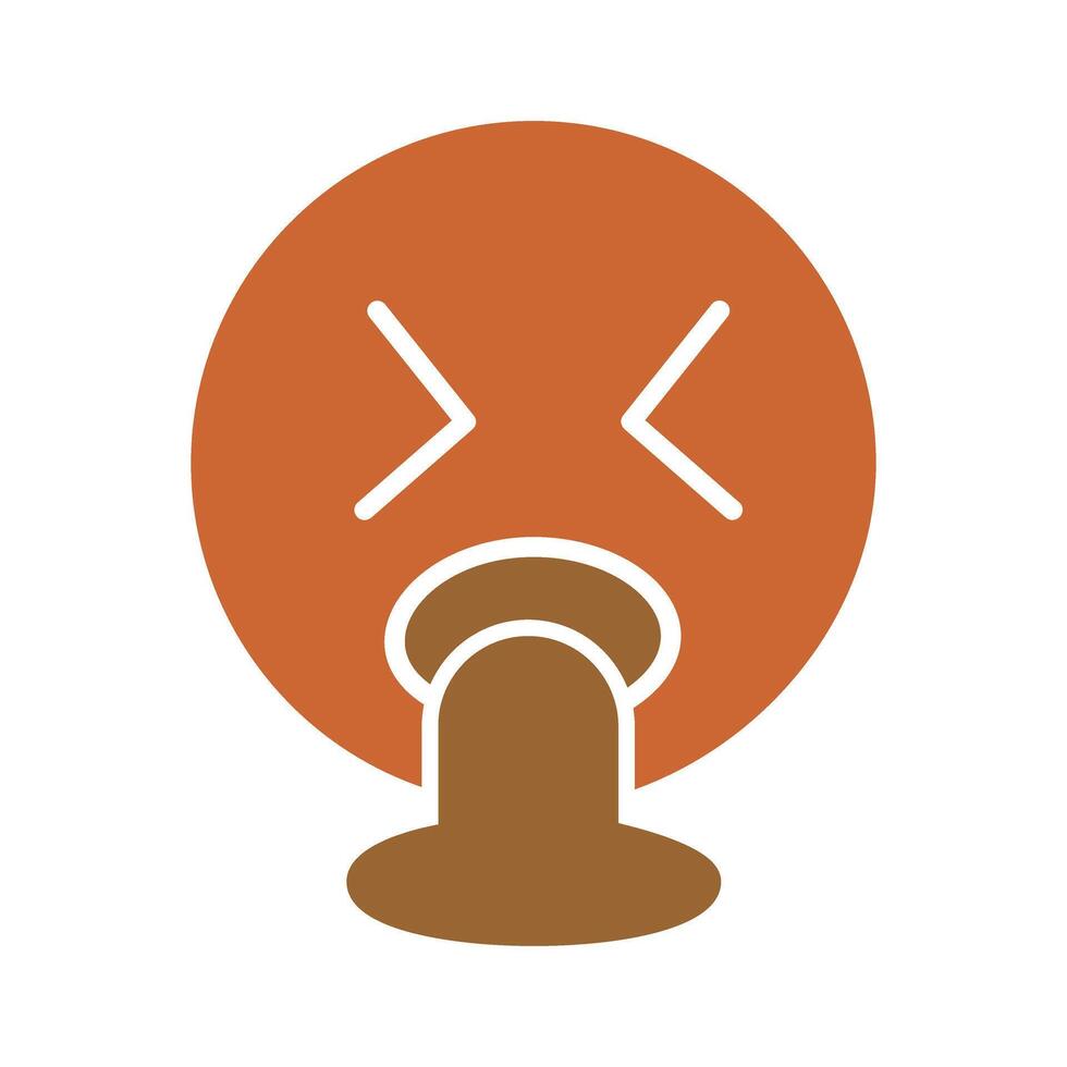 Face Vomiting Icon Design vector