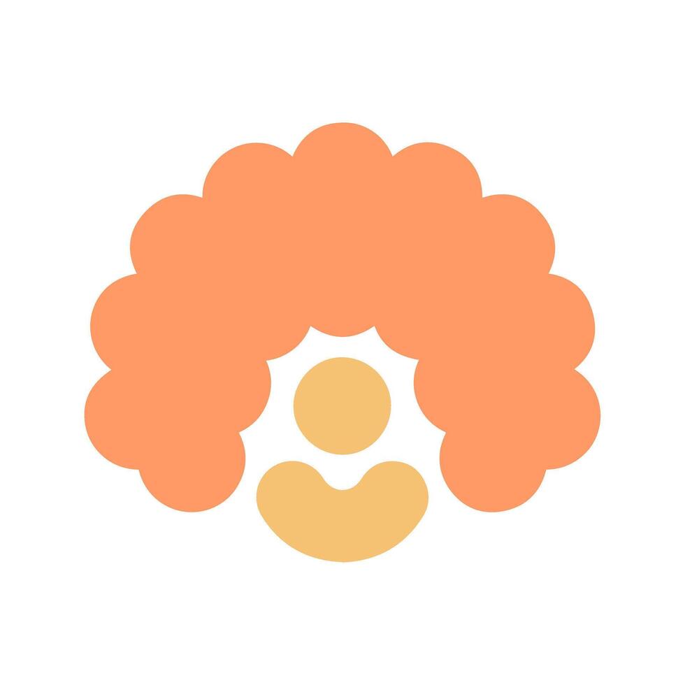 Clown Wig Icon Design vector