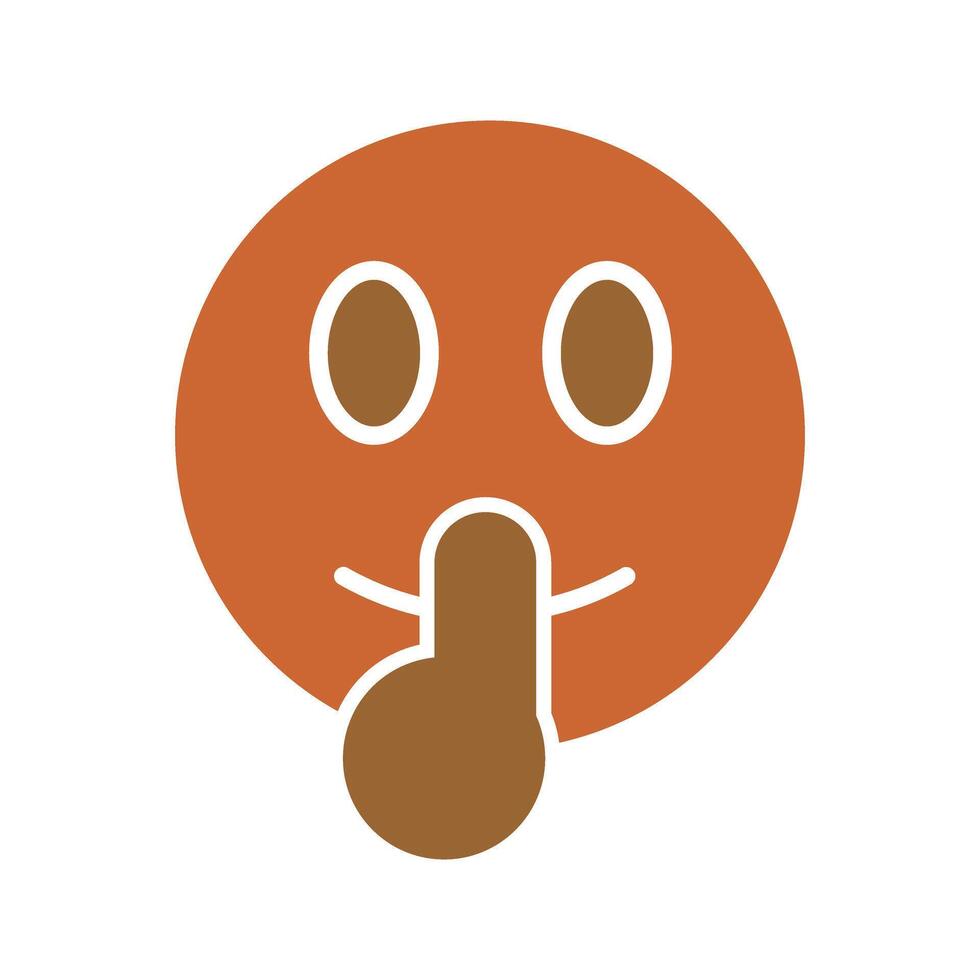 Shushing Face Icon Design vector