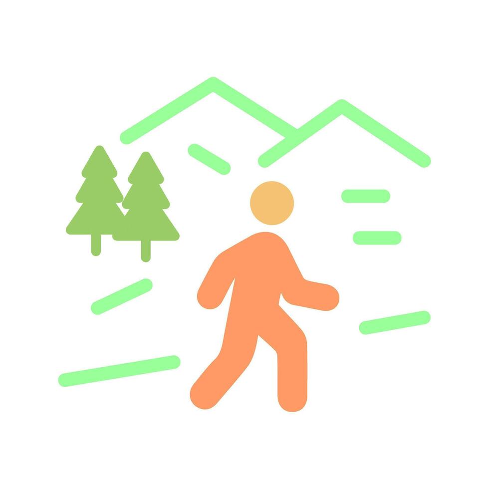 Nature Walk Icon Design vector
