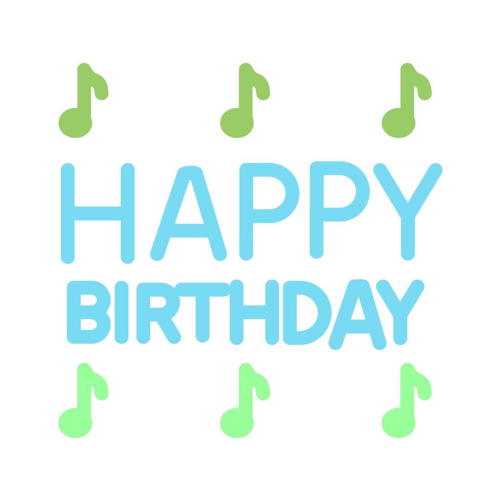 Happy Birthday Song Icon Design vector