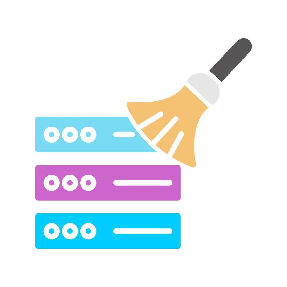 Data Cleaning Icon Design vector
