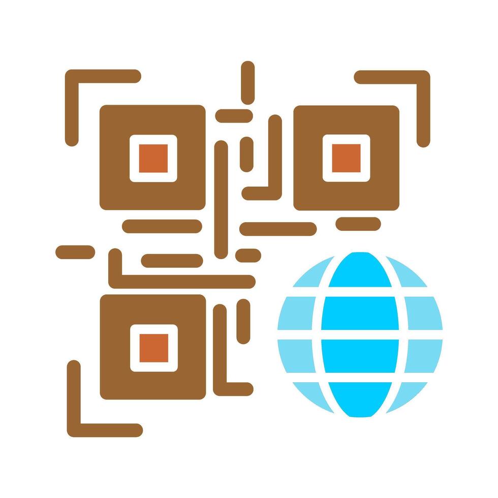 QR Code Website Icon Design vector