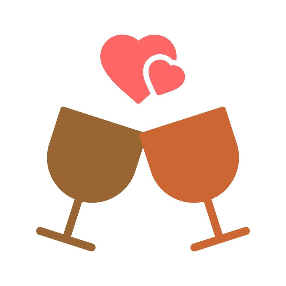 Wine Glass with Cheers Icon Design vector