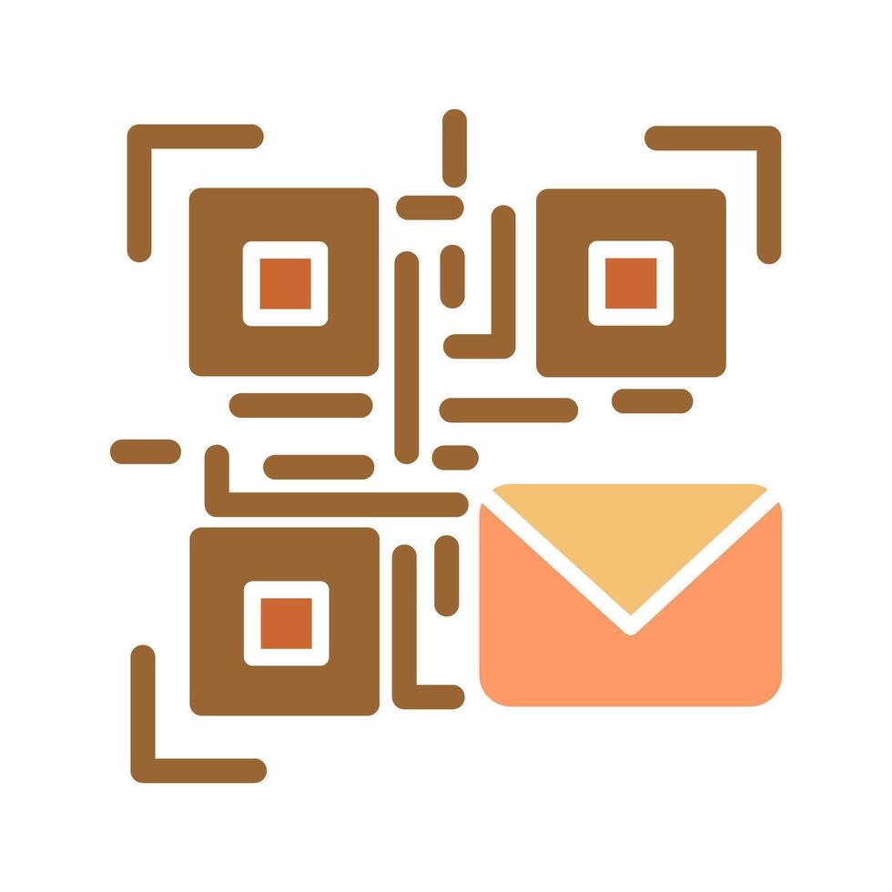 QR Code Email Icon Design vector