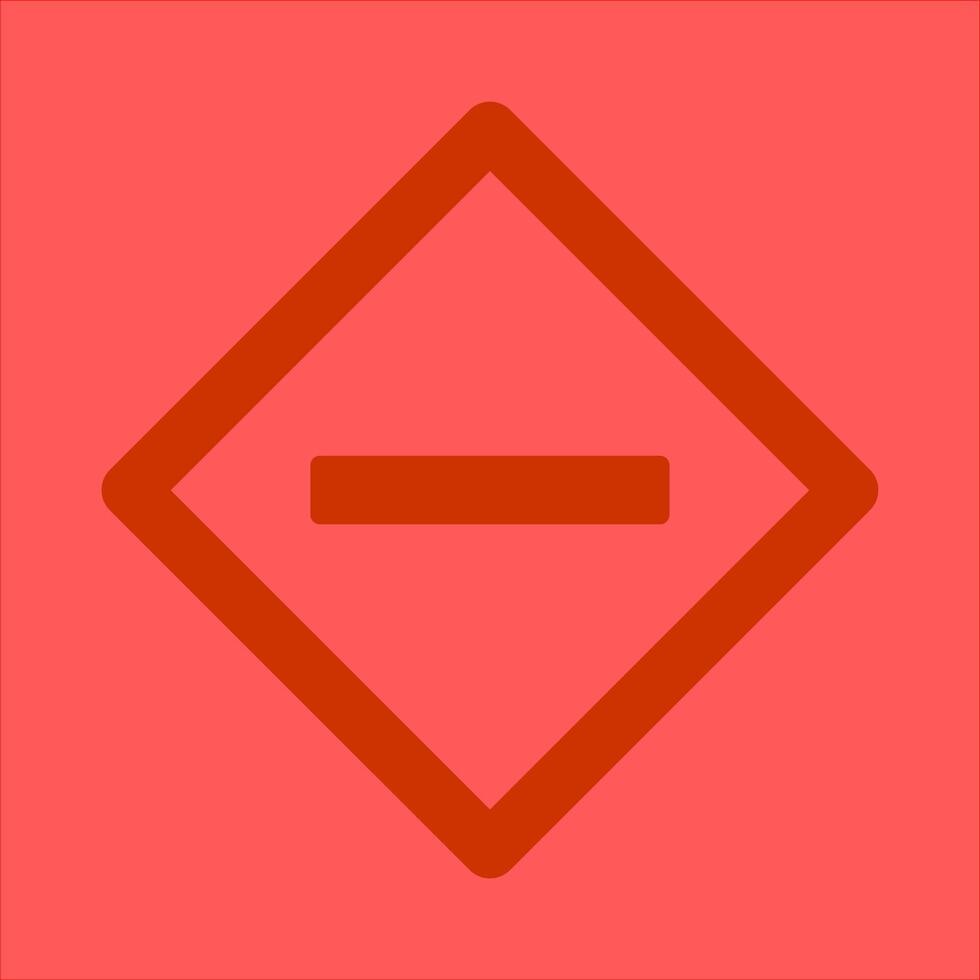 Minus Sign Icon Design vector