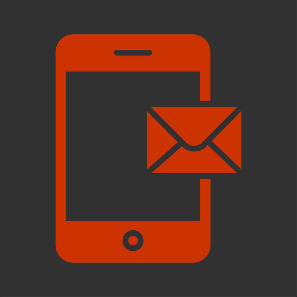 Mobile E-mail Icon Design vector