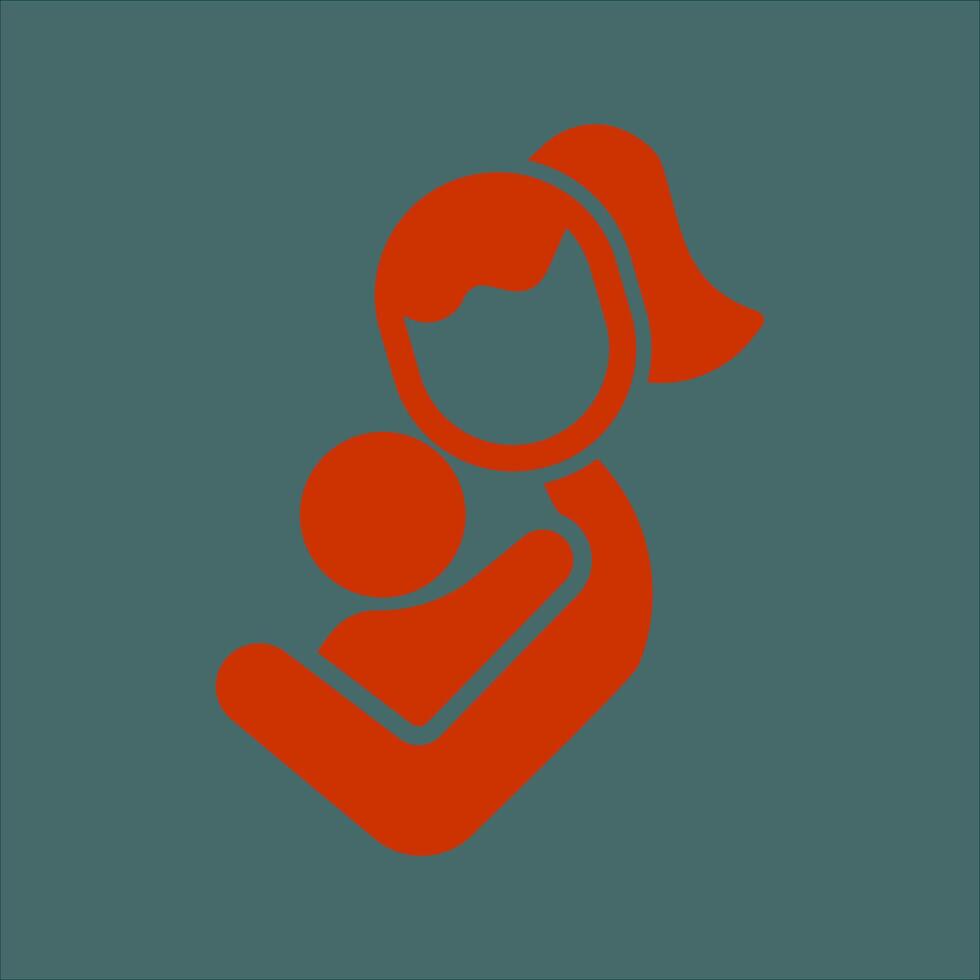 Mother and Child Icon Design vector