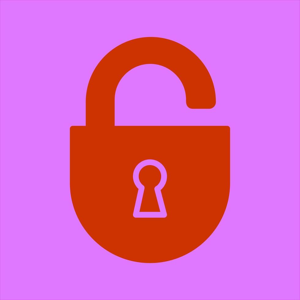 Open Lock Icon Design vector