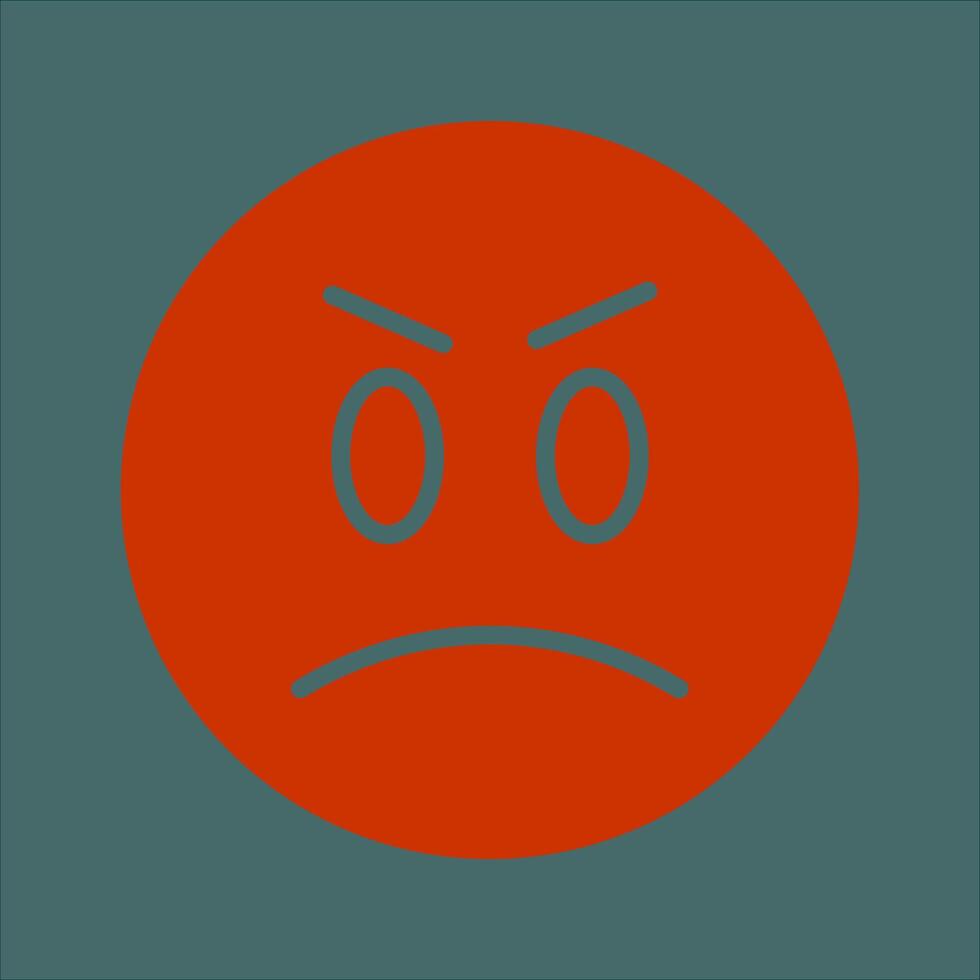 Angry Face Icon Design vector