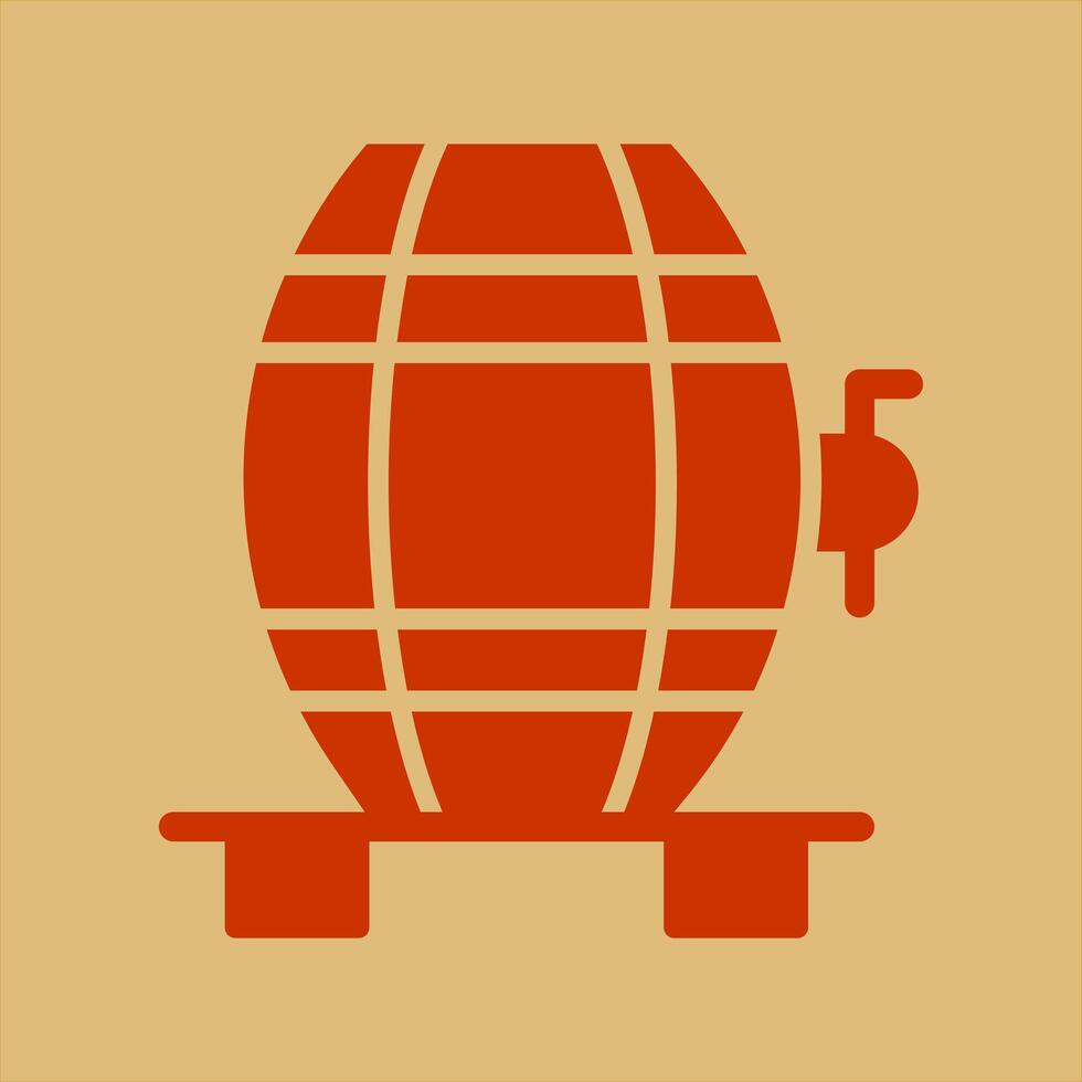 Wine Cask Icon Design vector