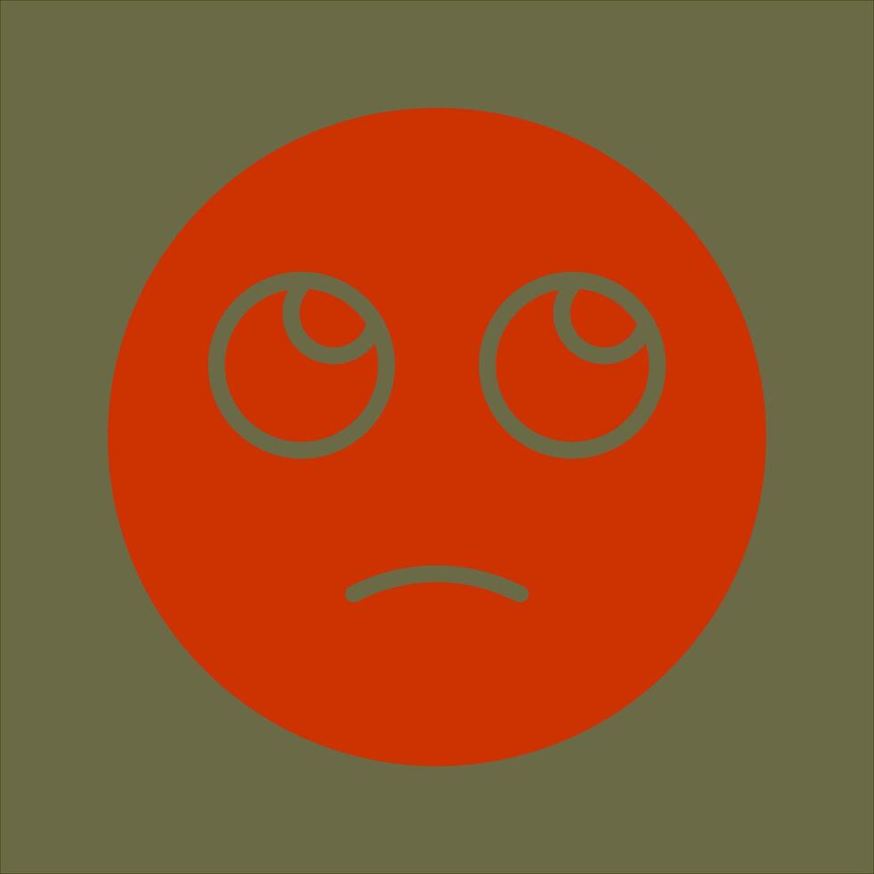 Face with Rolling Eyes Icon Design vector