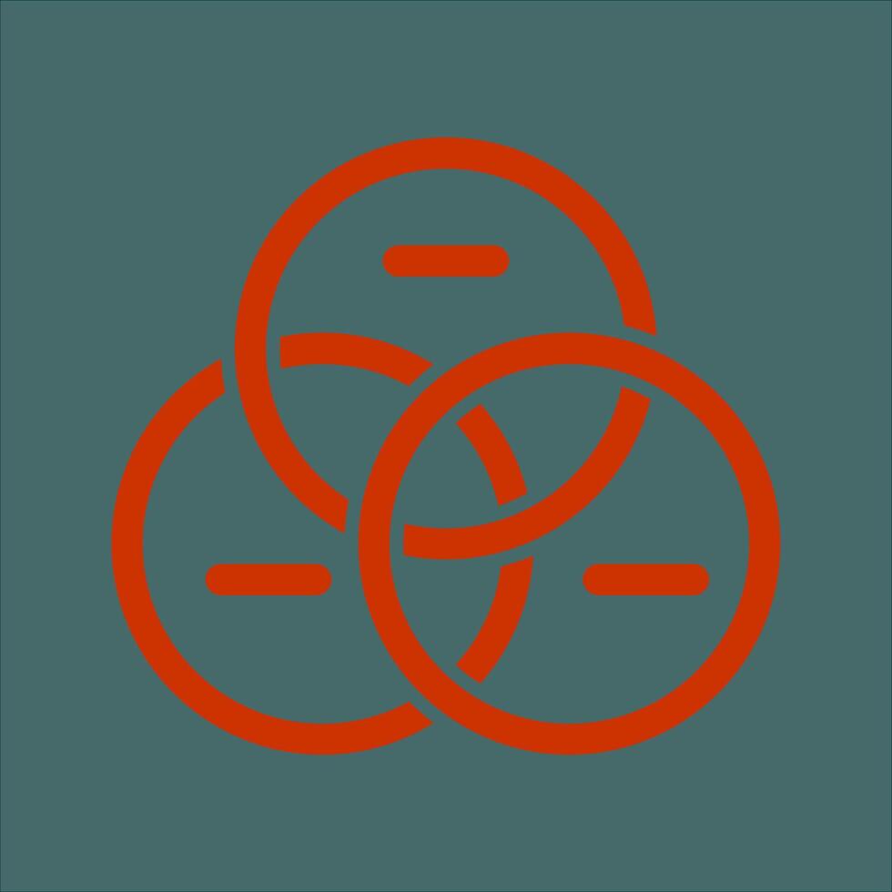 Venn Diagram Icon Design vector