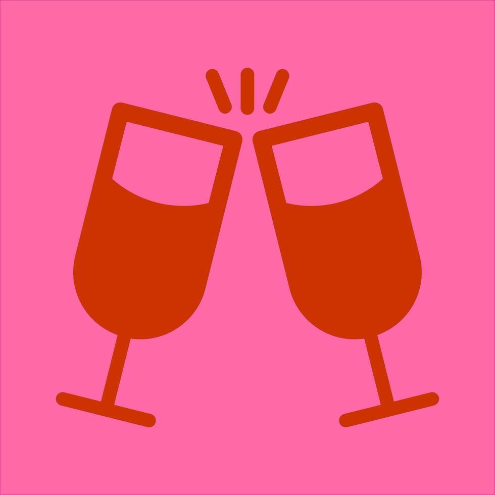 Wine Cheers Icon Design vector
