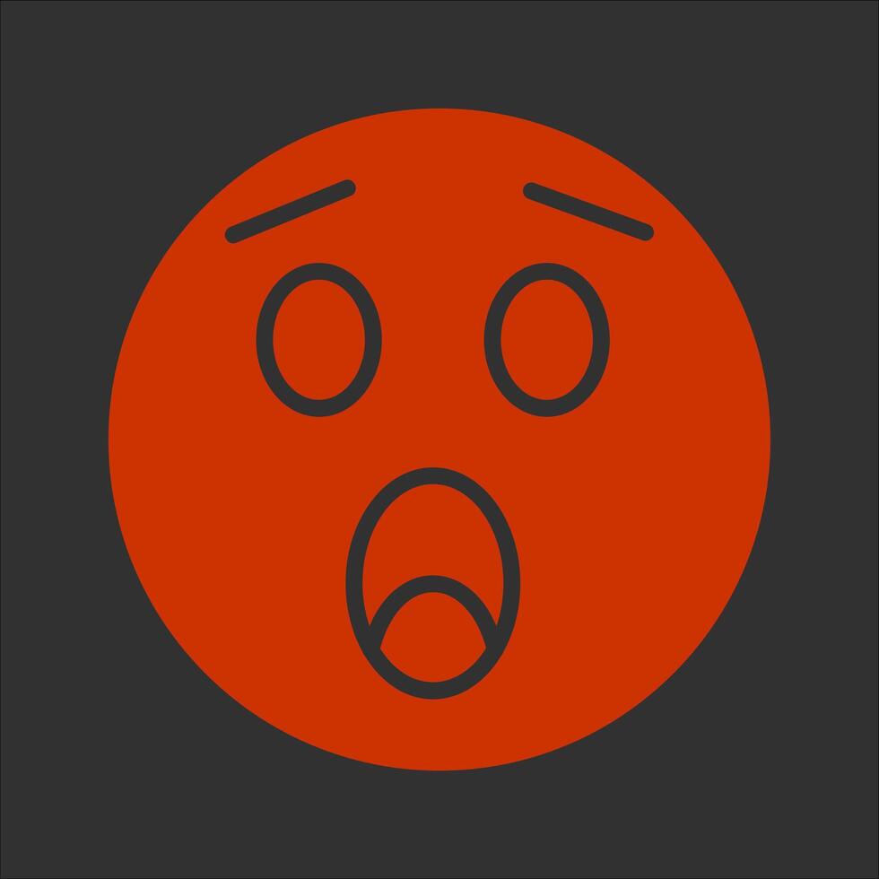 Astonished Face Icon Design vector