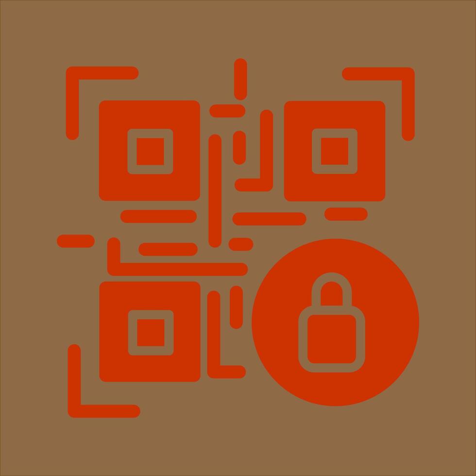 QR Code Encryption Icon Design vector