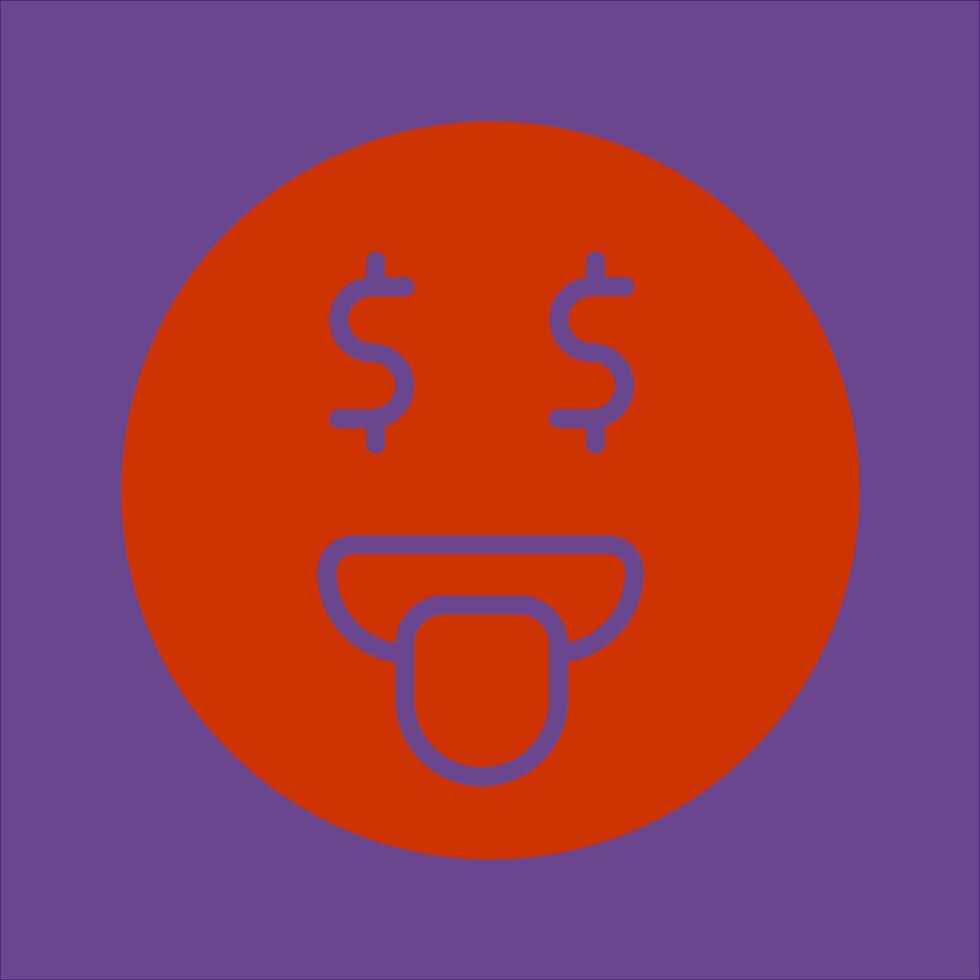 Money-Mouth Face Icon Design vector