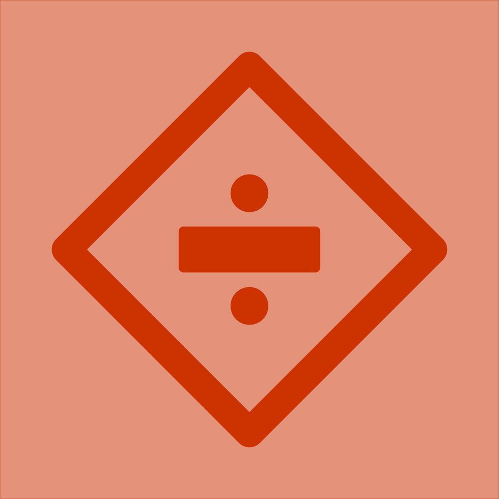 Division Sign Icon Design vector