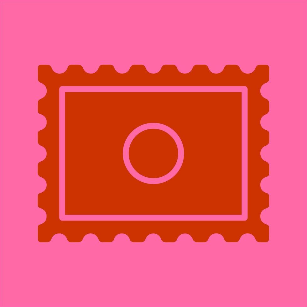 Postal Stamp Icon Design vector