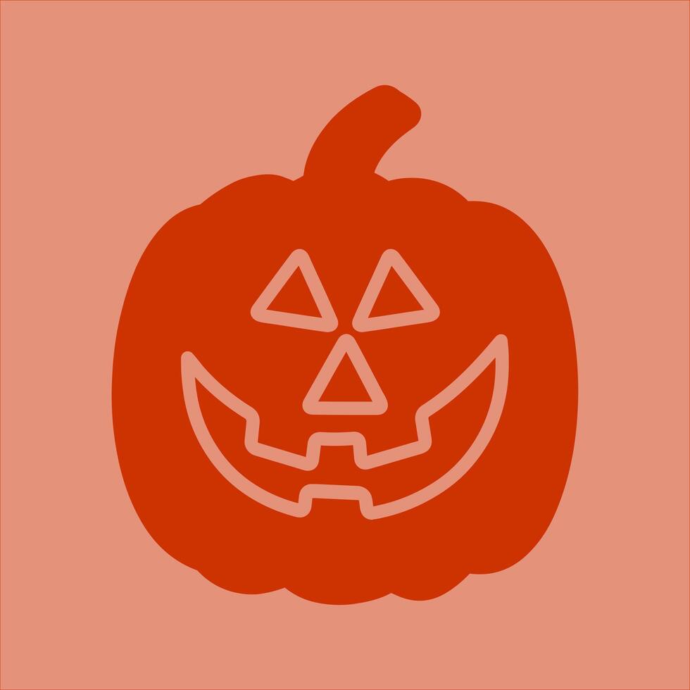 Jack-O-Lantern Icon Design vector